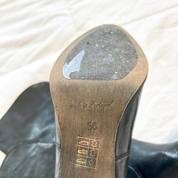 Free People Shayne Tall Western Boots Black Leather Size 36 / 6 - Picture 9 of 10